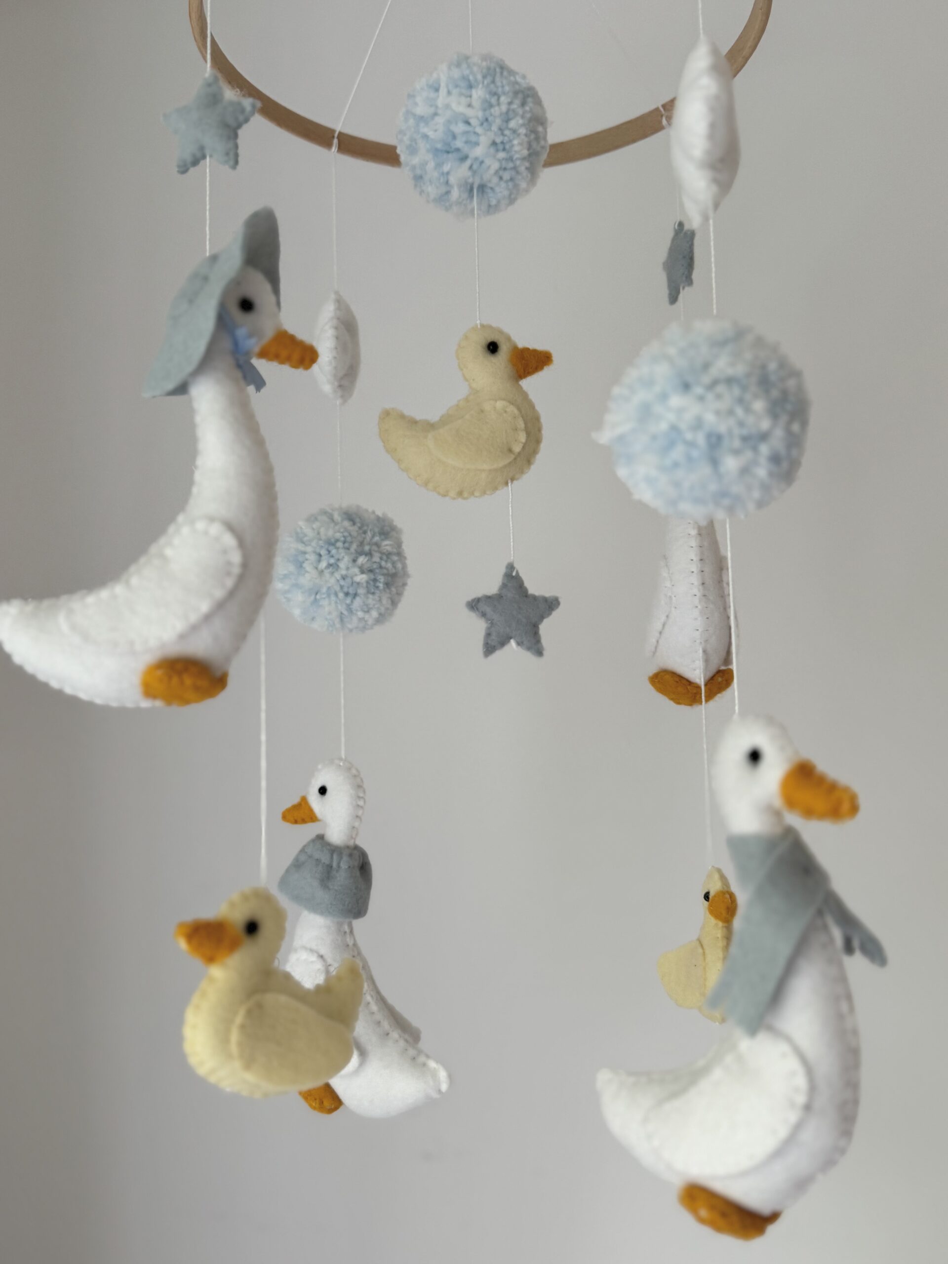 Goose Baby Mobile with Ducklings